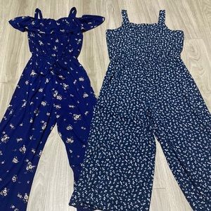 Kids flower jumper set both in navy blue